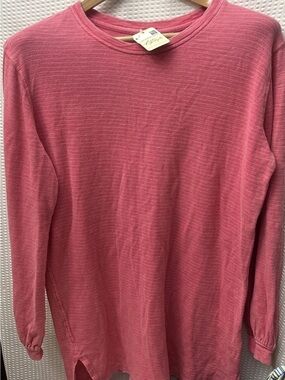 Free People Dusty Rose Ribbed Crewneck Top